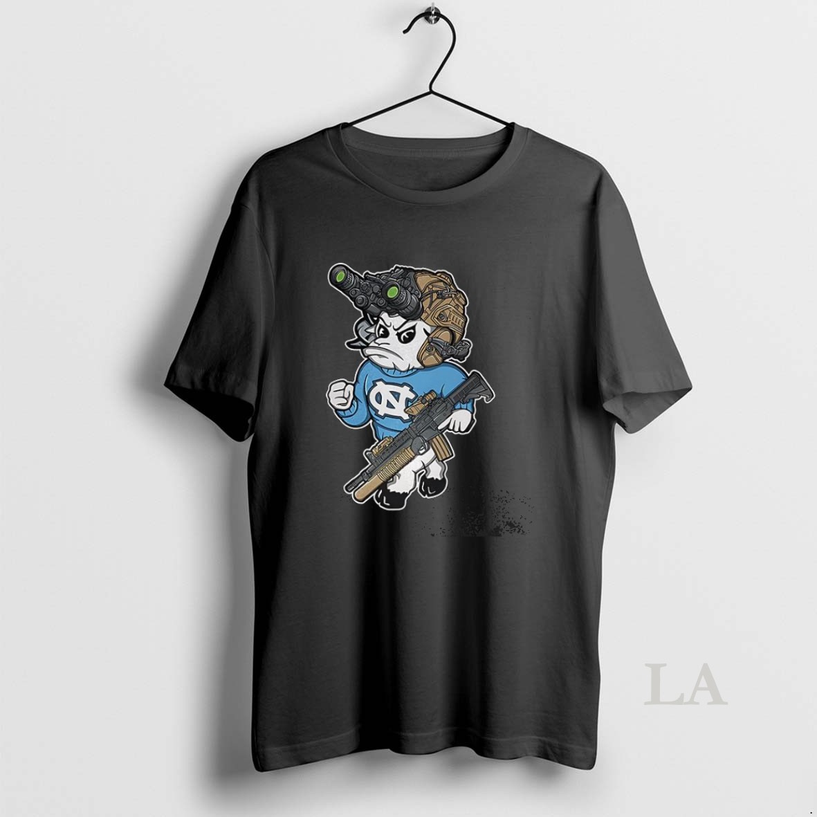 Original North Carolina Tar Heels Mascot Tactical Soldier Shirt