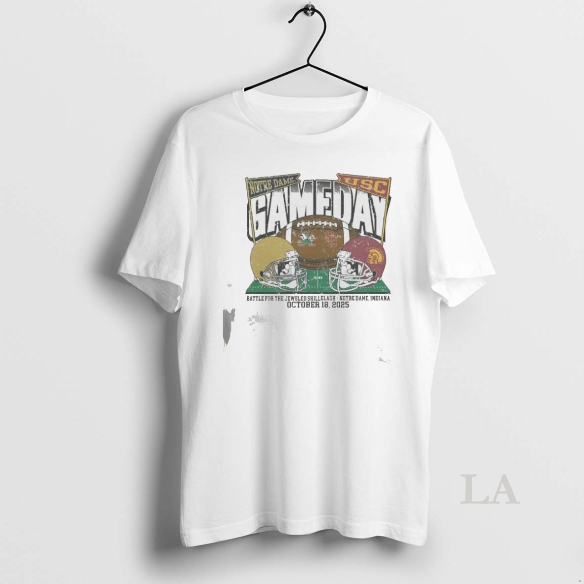 Original Notre Dame Fighting Irish Vs Usc Trojans 2025 Gameday Battle For The Jeweled Shillelagh Shirt