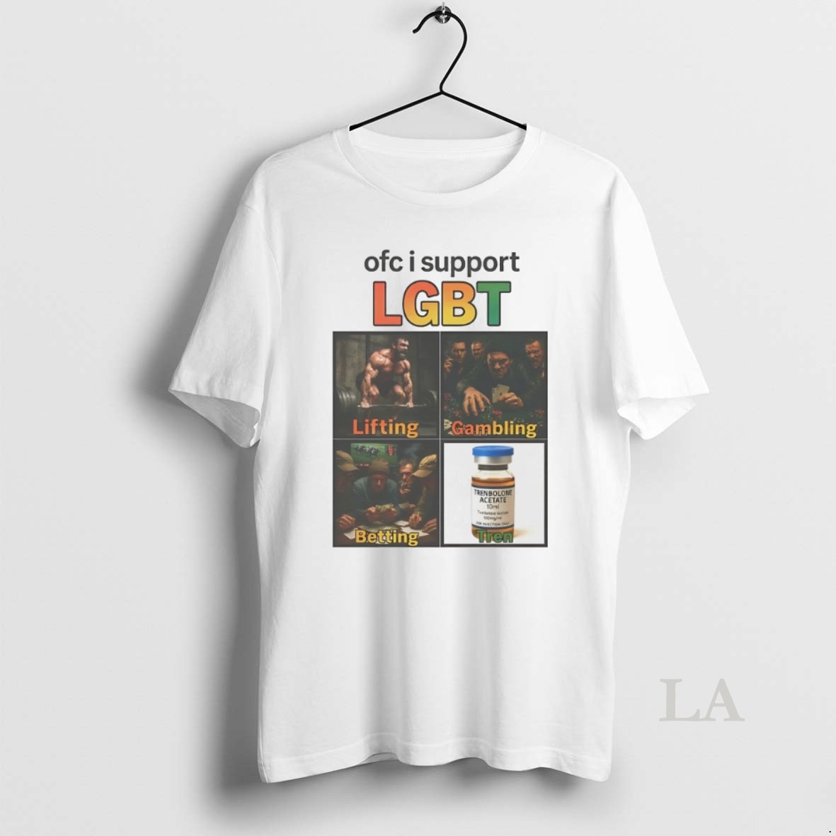 Original Ofc I Support Lgbt Lifting Gambling Betting Tate Shirt