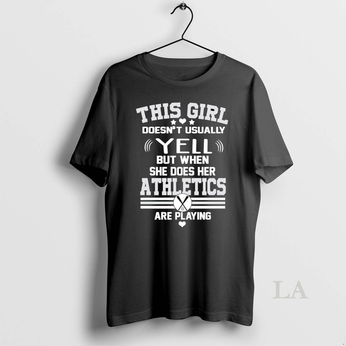 Original Oakland Athletics This Girl Doesnt Usually Yell Shirt