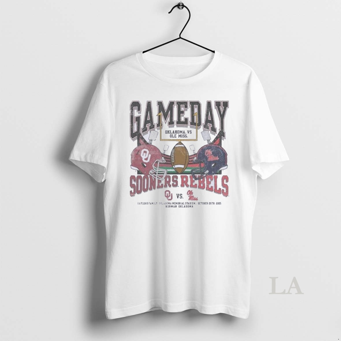 Original Oklahoma Sooners Vs Ole Miss Rebels 2025 Gameday Football Shirt