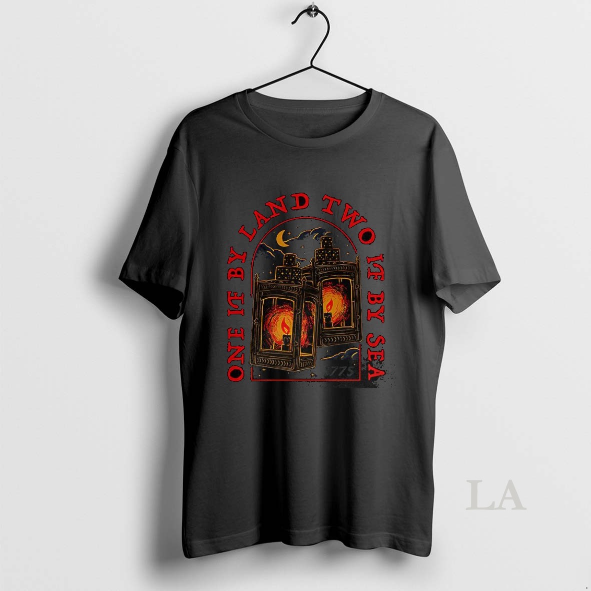 Original Paul Reveres Midnight Ride One If By Land Two If By Sea 1775 Shirt