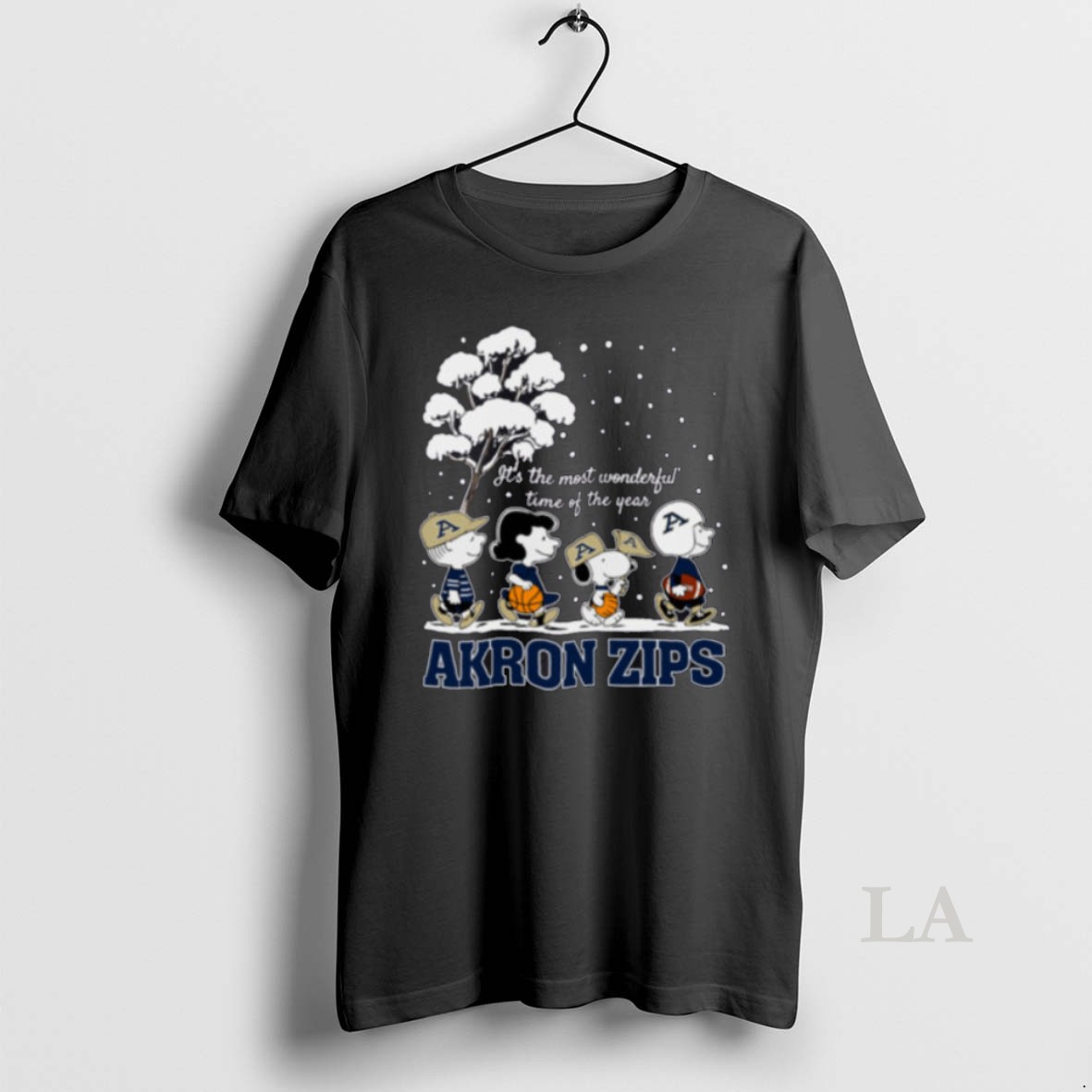 Original Peanuts Akron Zips Winter Its The Most Wonderful Time Of The Year Shirt