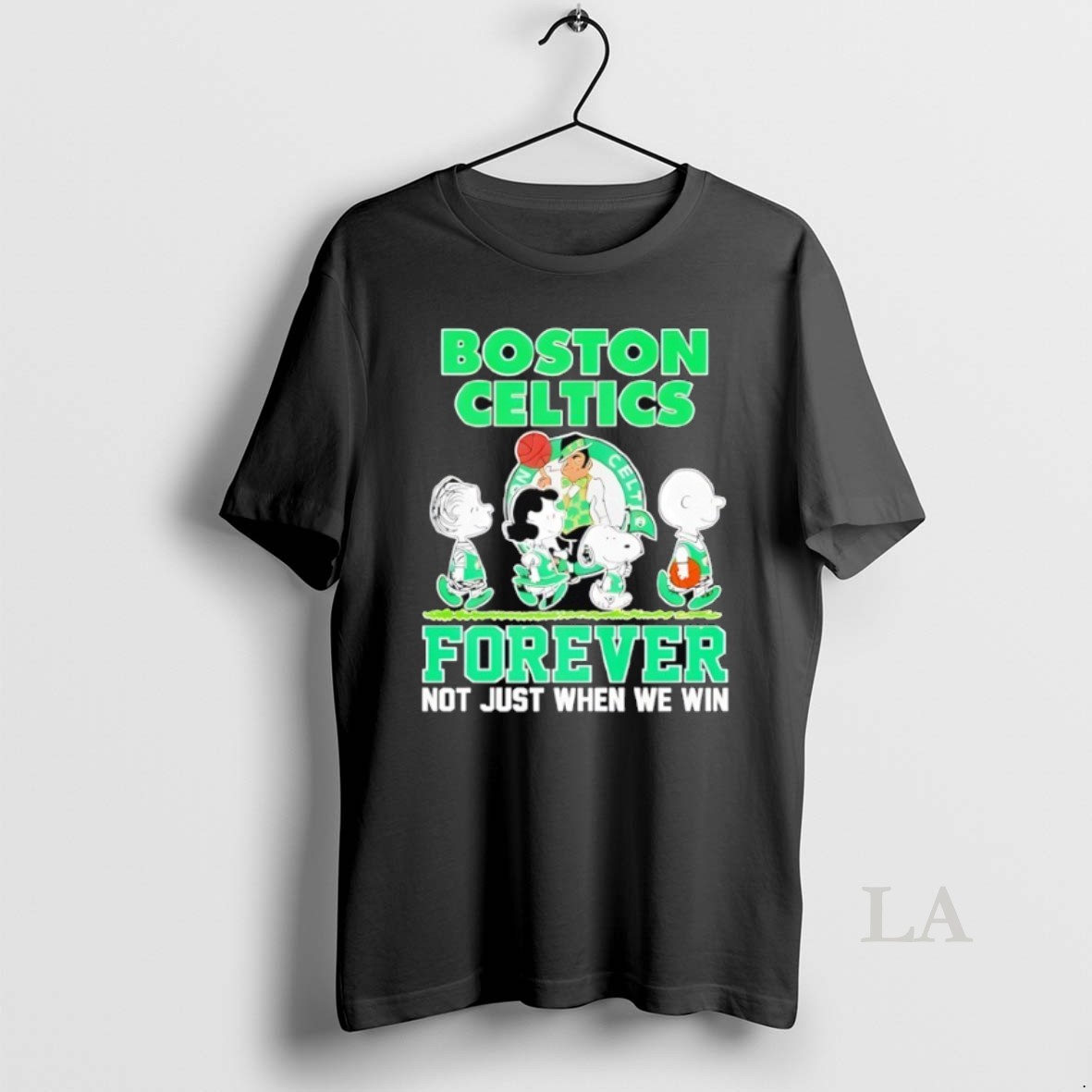Original Peanuts Comic Characters Boston Celtics Forever Not Just When We Win Shirt
