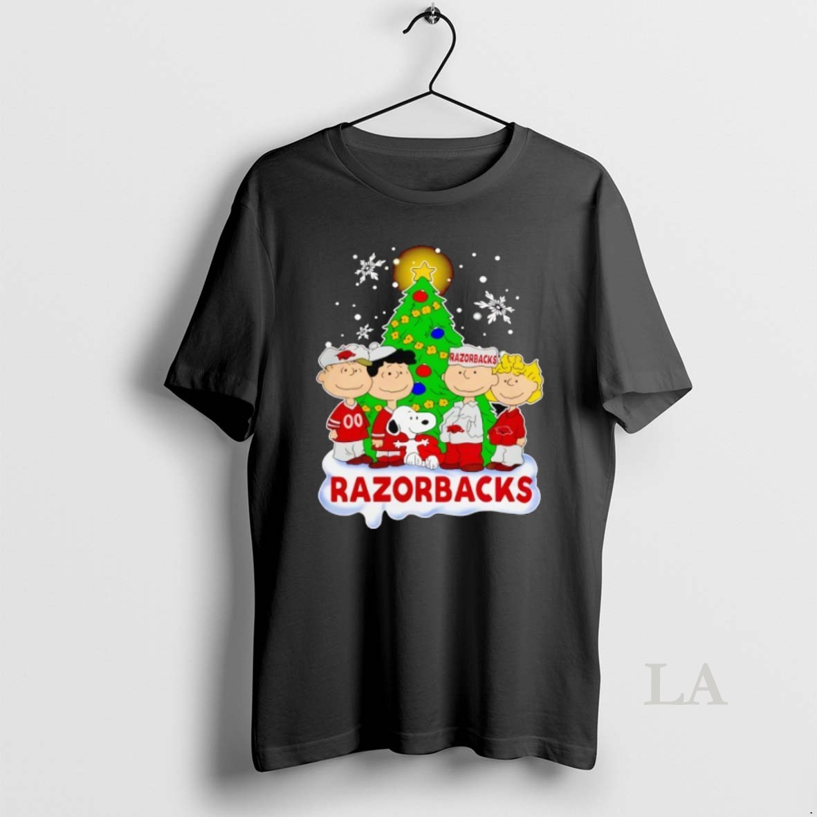 Original Peanuts Characters Arkansas Razorbacks Christmas Shirt