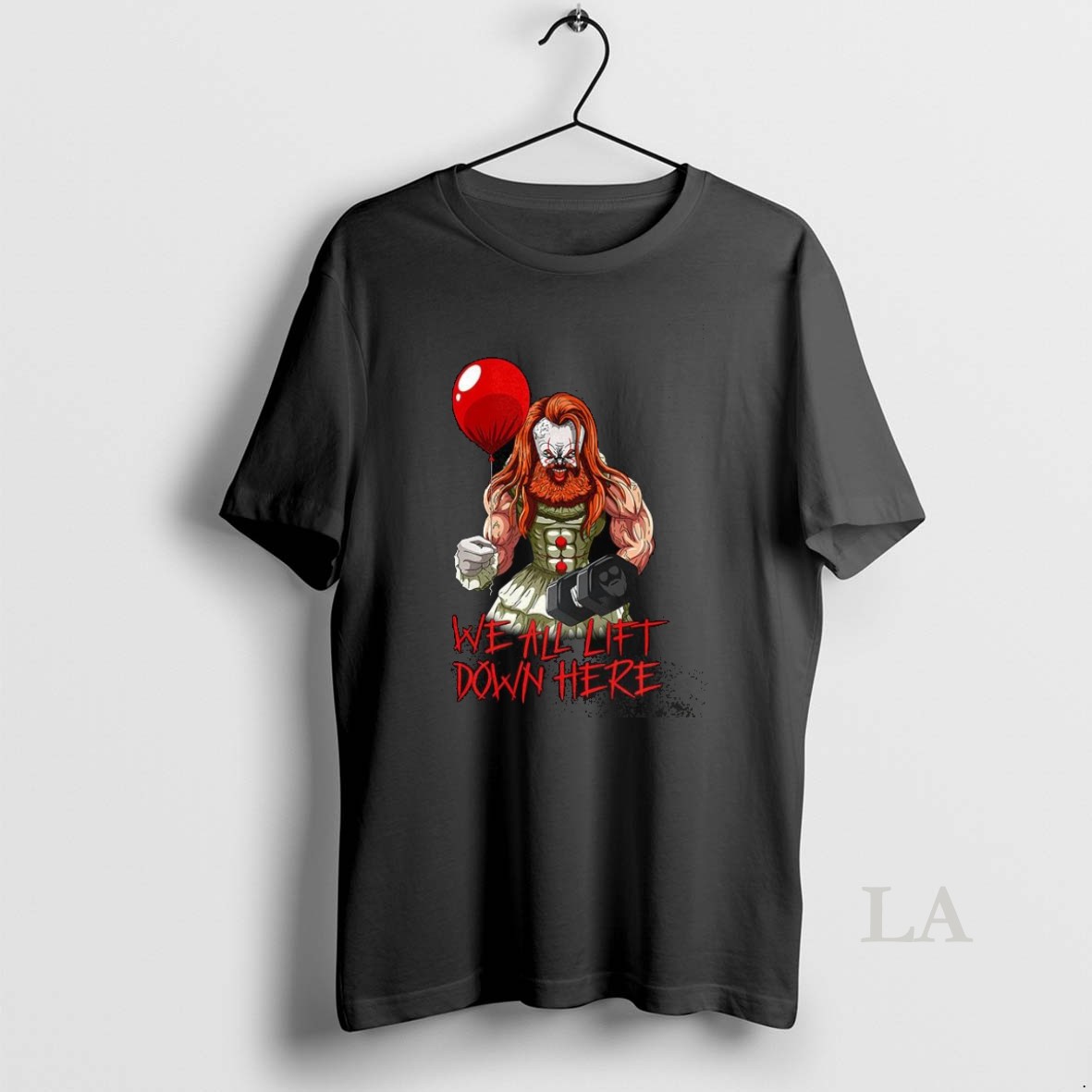 Original Pennywise Gym It We All Lift Down Here Halloween Shirt