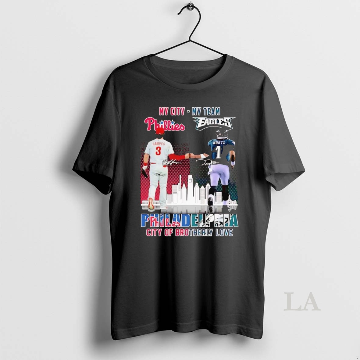 Original Philadelphia Sport My City My Team City Of Brotherly Love Phillies Eagles Shirt