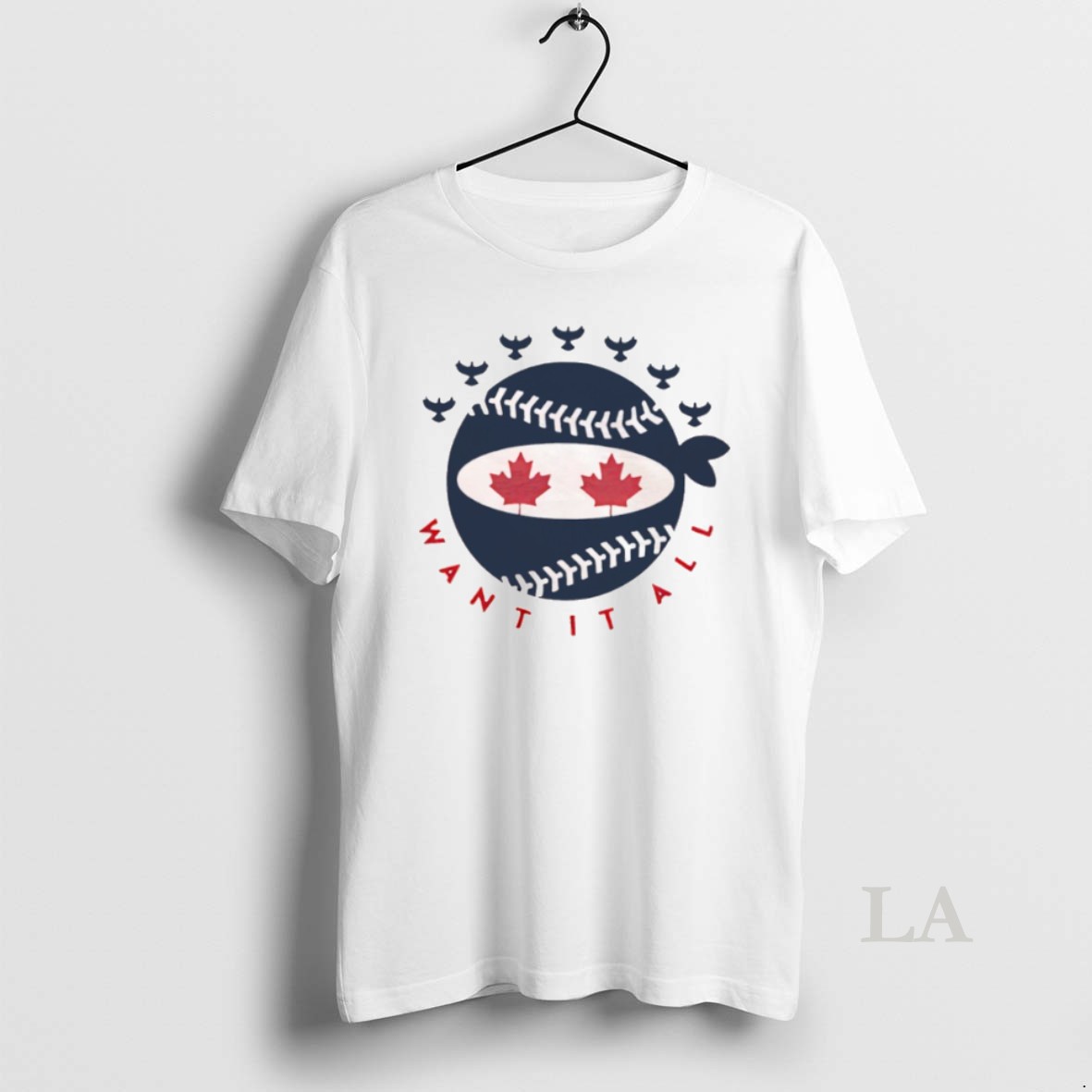 Original Pitching Ninja Red Maple Want It All Logo Shirt