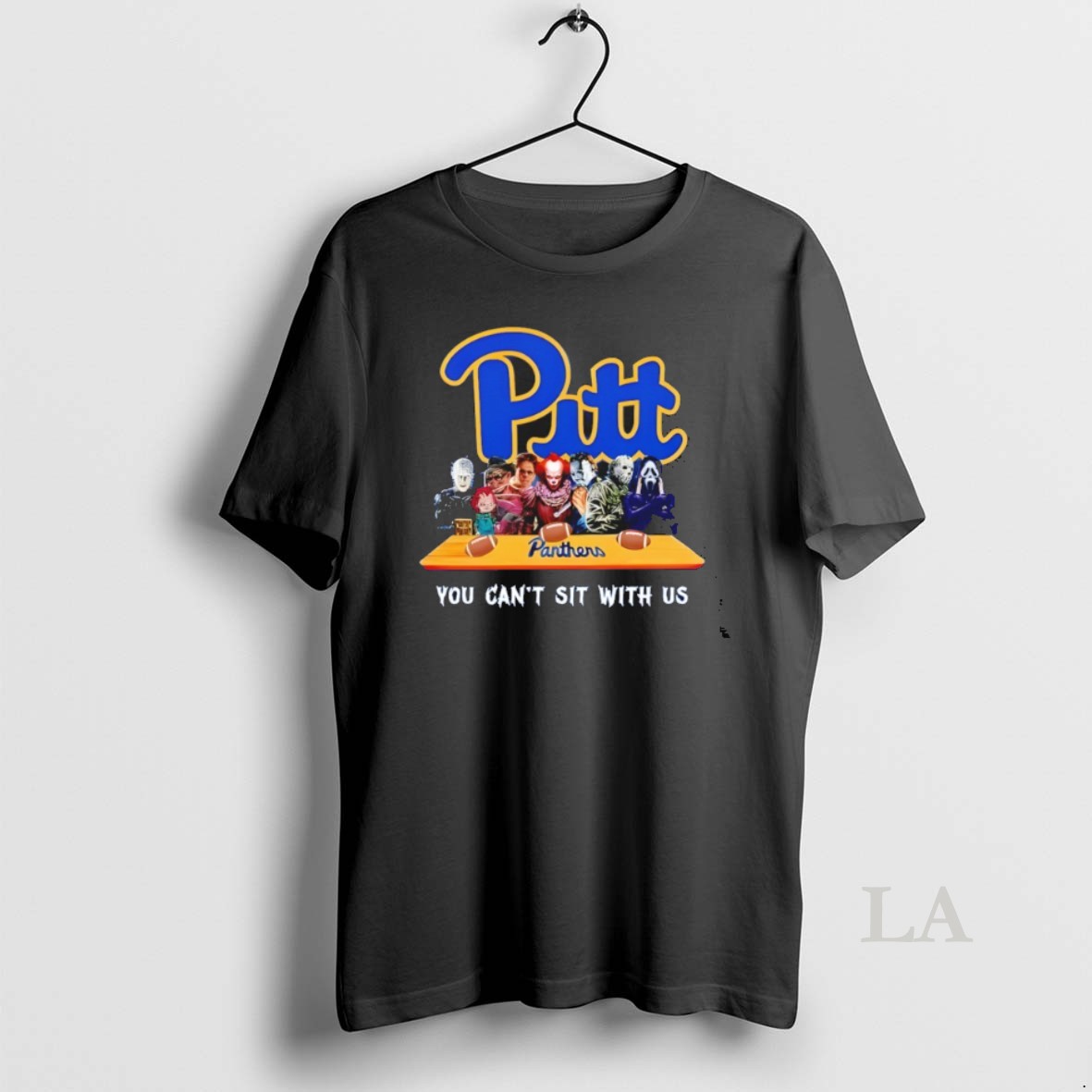 Original Pitt Panthers Horror Movie Characters You Cant Sit With Us Halloween Shirt