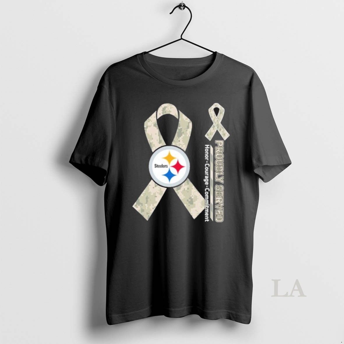 Original Pittsburgh Steelers Proudly Served Honor Courage Commitment Shirt