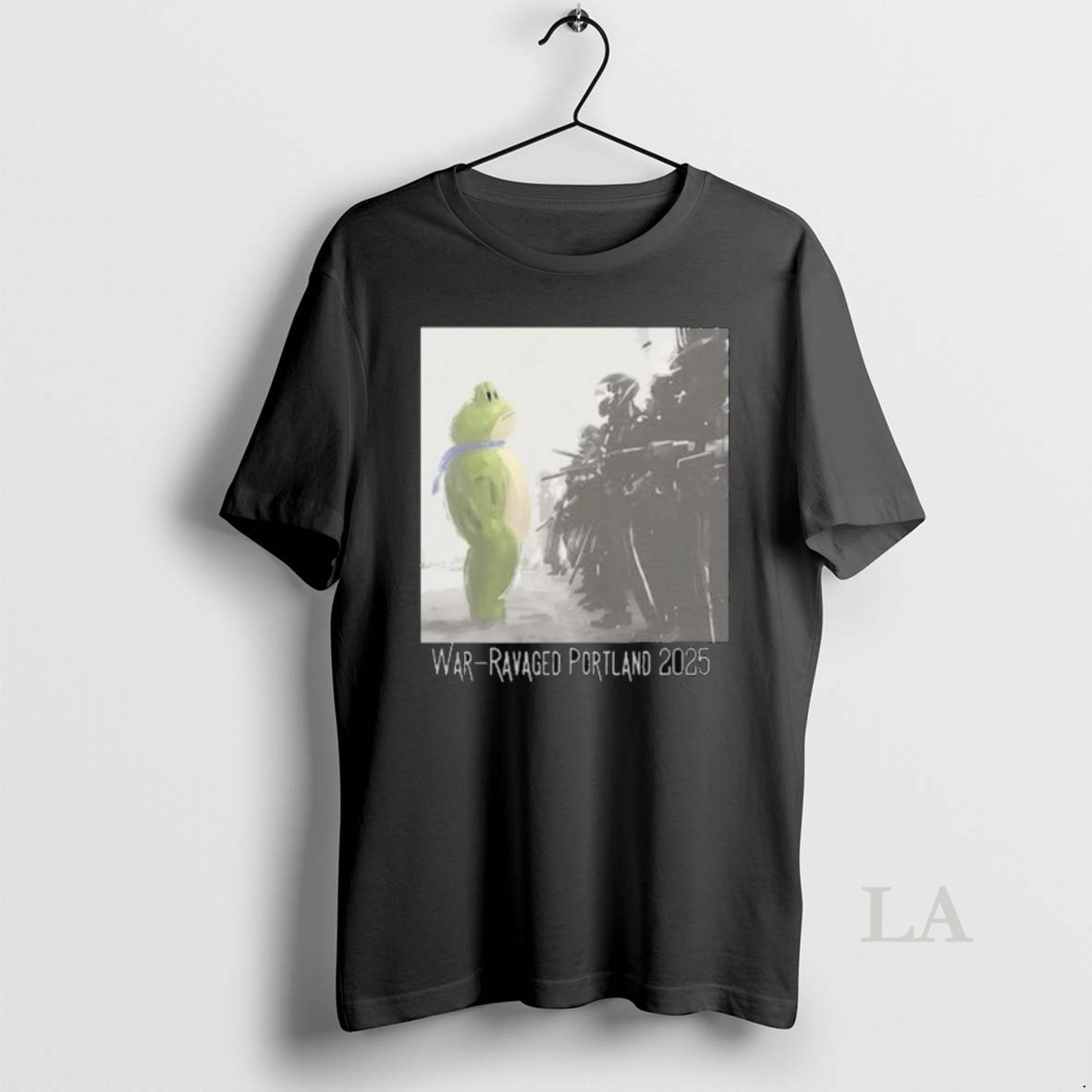 Original Portland Frog Anti Ice War Ravaged Portland 2025 Long Sleve Shirt