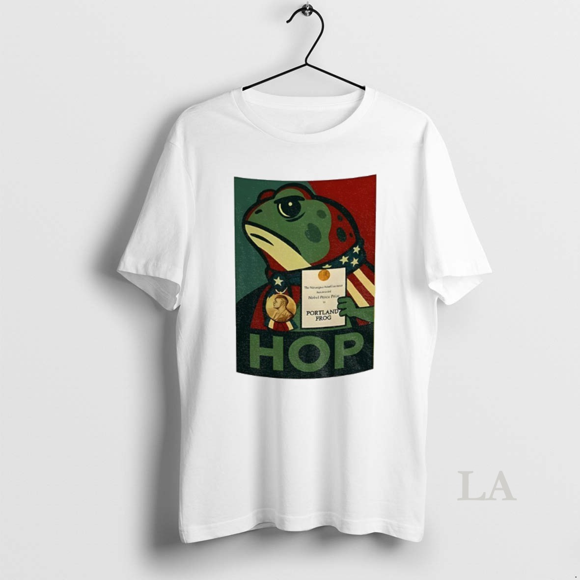 Original Portland Frog Hop Nobel Peace Prize Meme Shirt