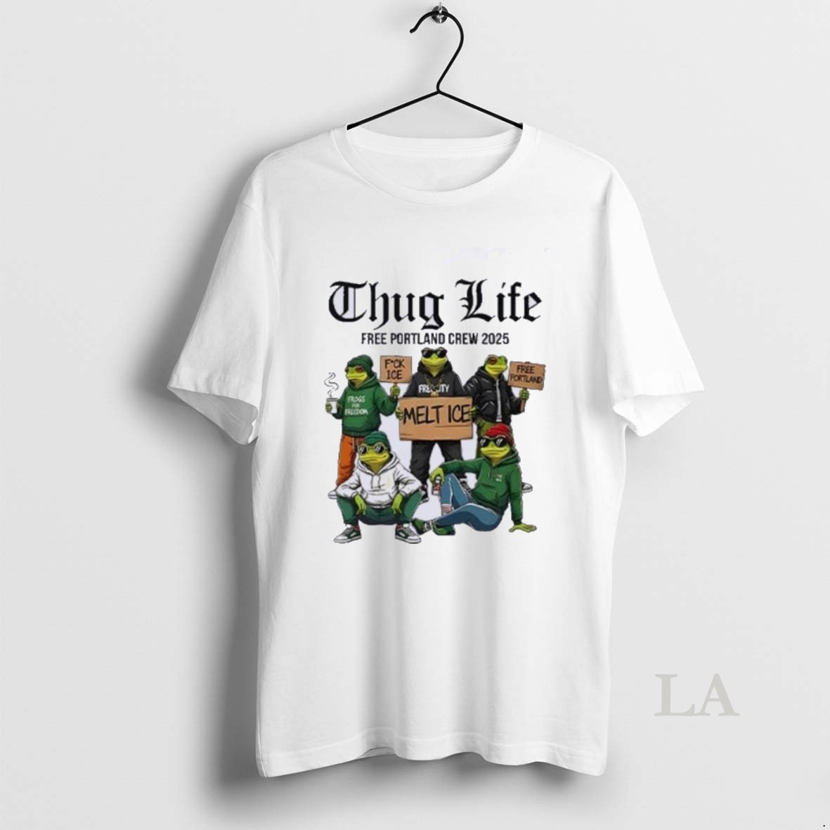 Original Portland Frog Thug Life Free Portland Crew 2025 Shirt