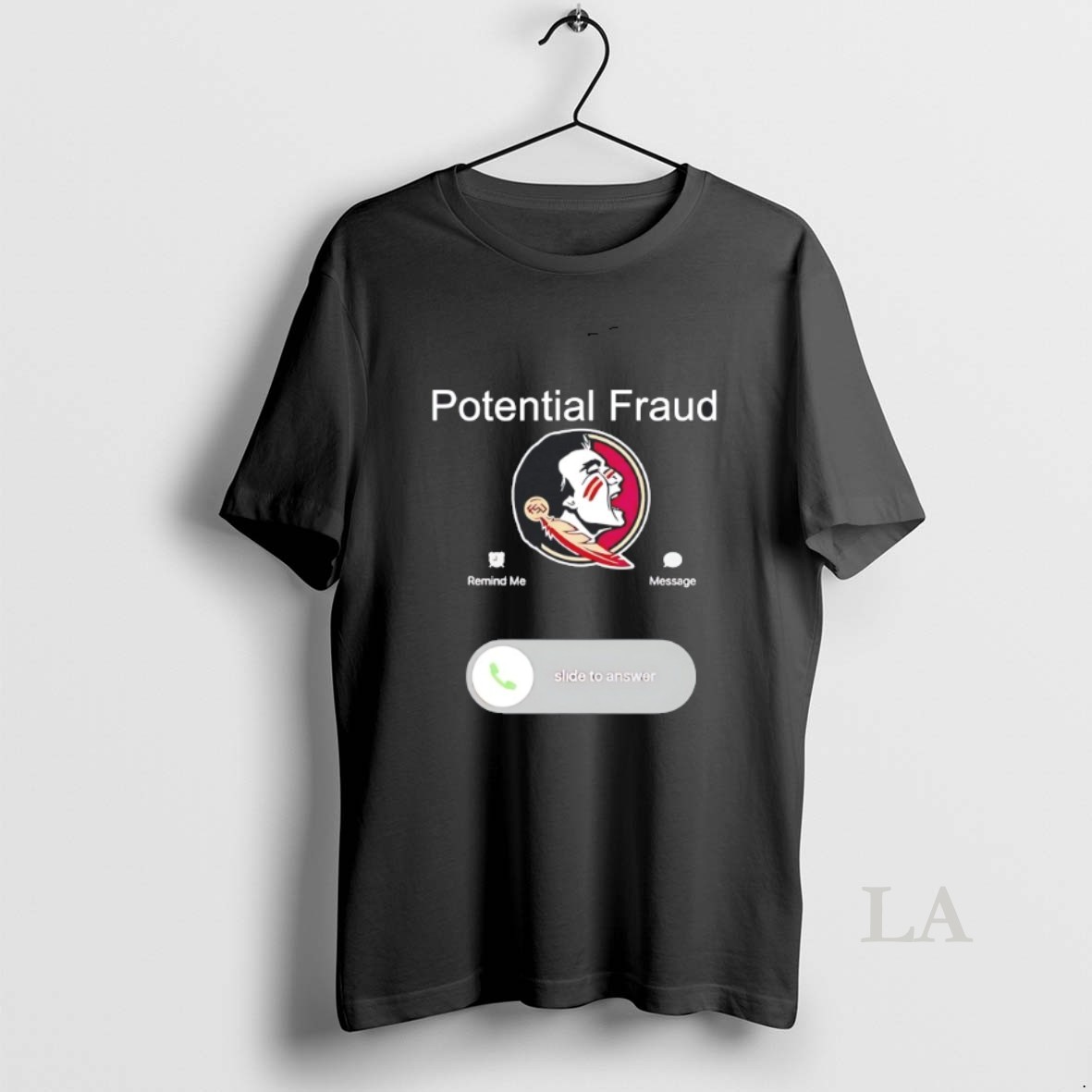 Original Potential Fraud Florida State Seminoles Phone Screen Displaying Shirt