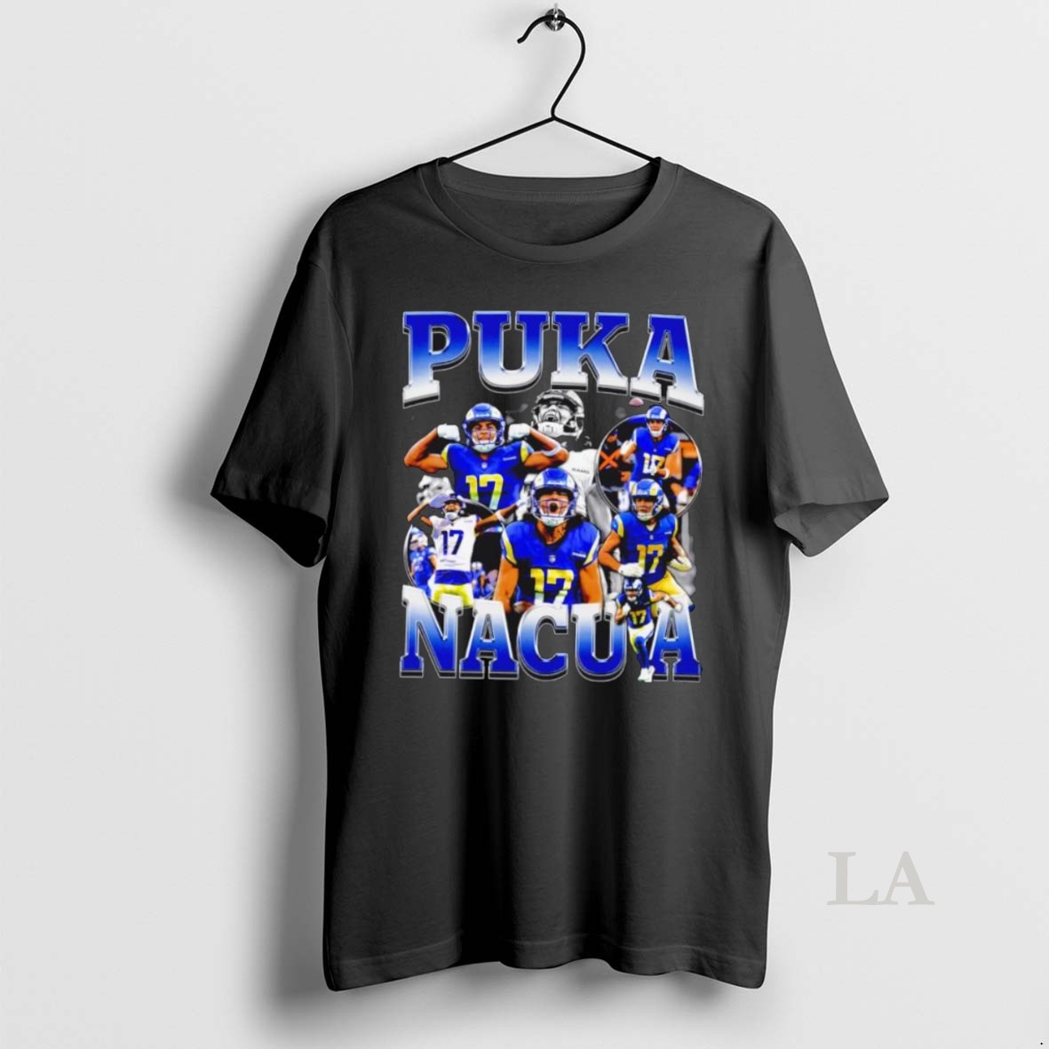 Original Puka Nacua 17 Los Angeles Rams Nfl Graphic Shirt