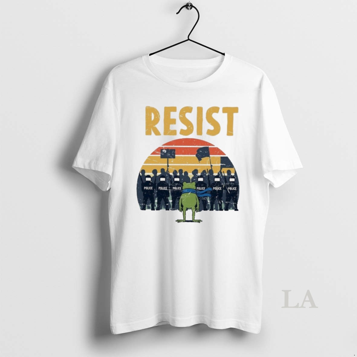 Original Resist Police Portland Frog Protest Shirt