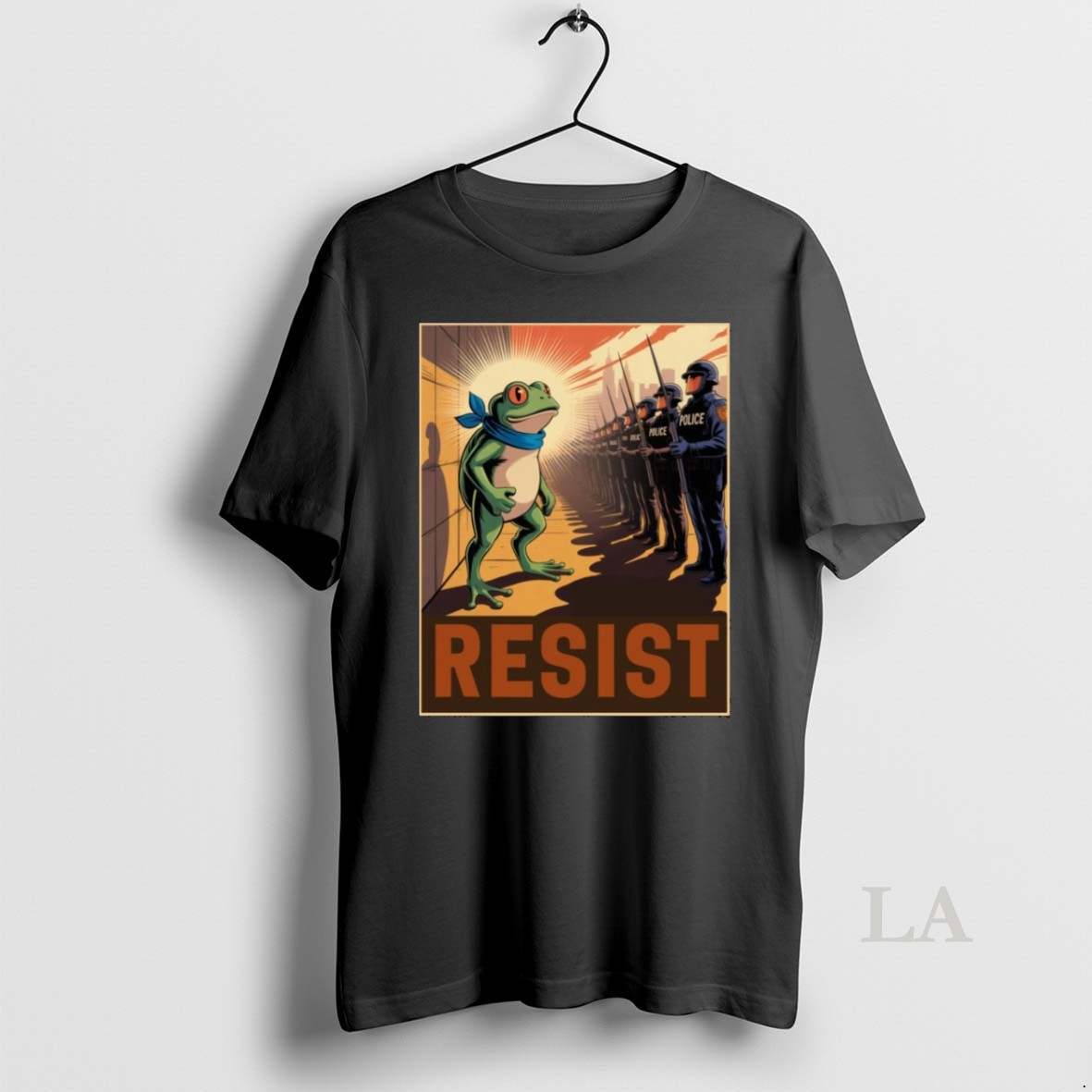 Original Resist Police Portland Frog Protest Vintage Shirt