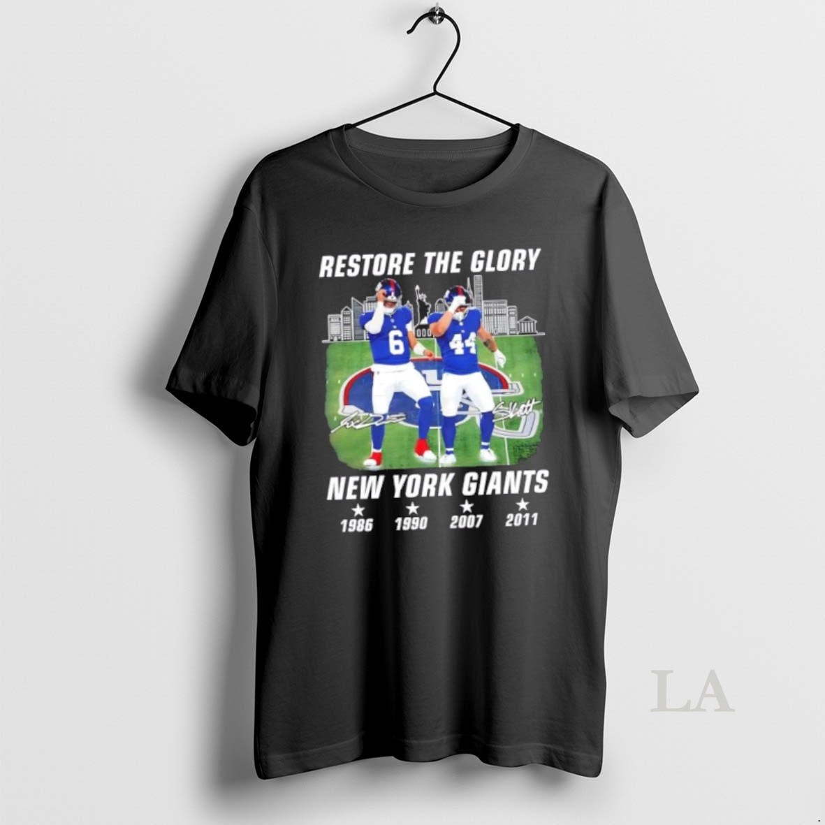 Original Restore The Glory New York Giants Jaxson Dart And Cam Skattebo Dance Signatures Shirt