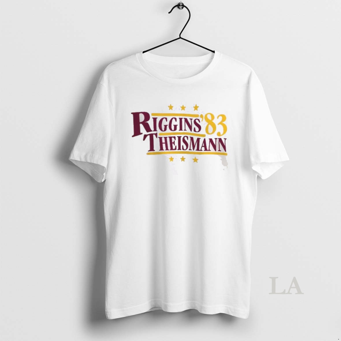 Original Riggins And Theismann 83 Political Campaign Parody Shirt