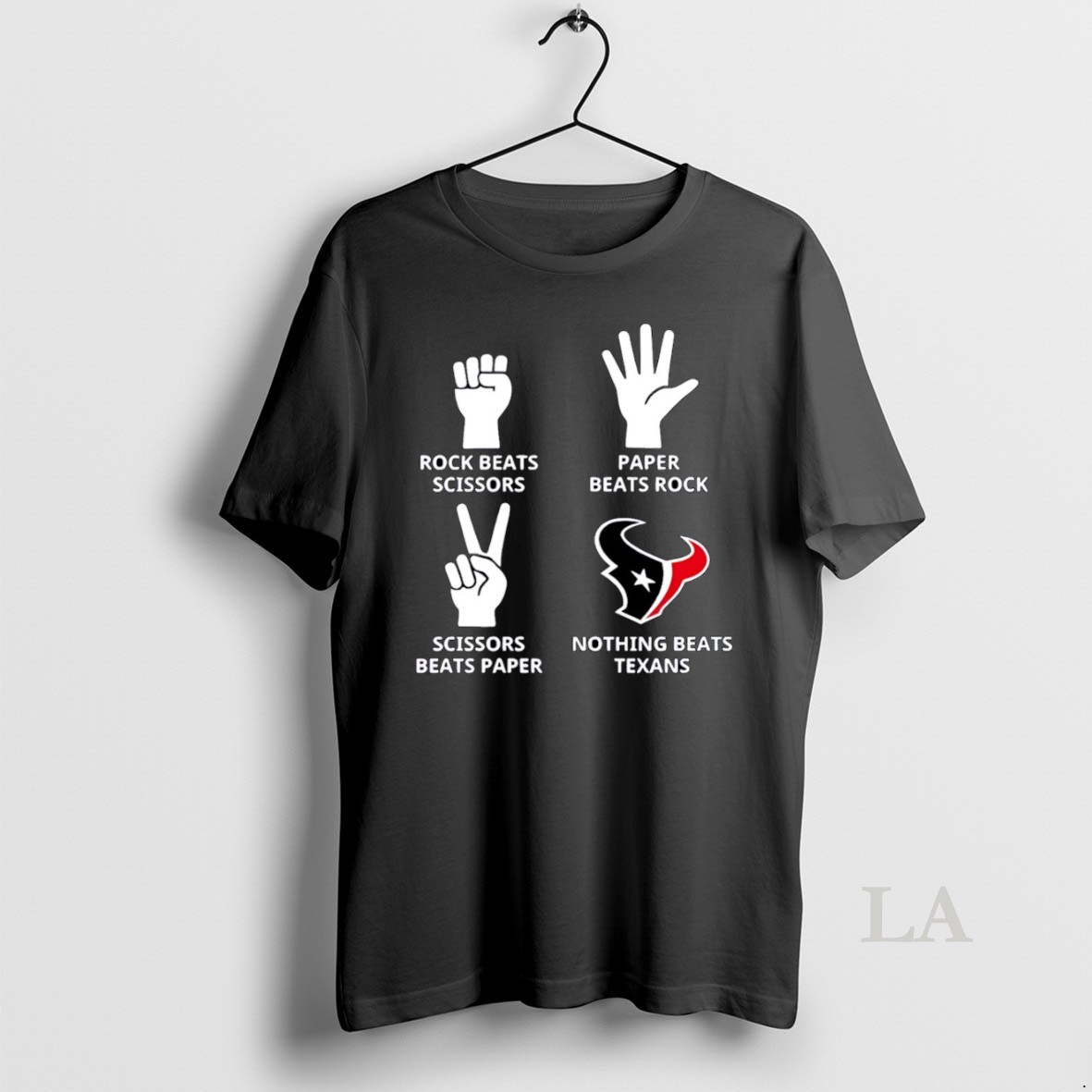 Original Rock Paper Scissors Nothing Beats Houston Texans Nfl 2025 Logo Shirt