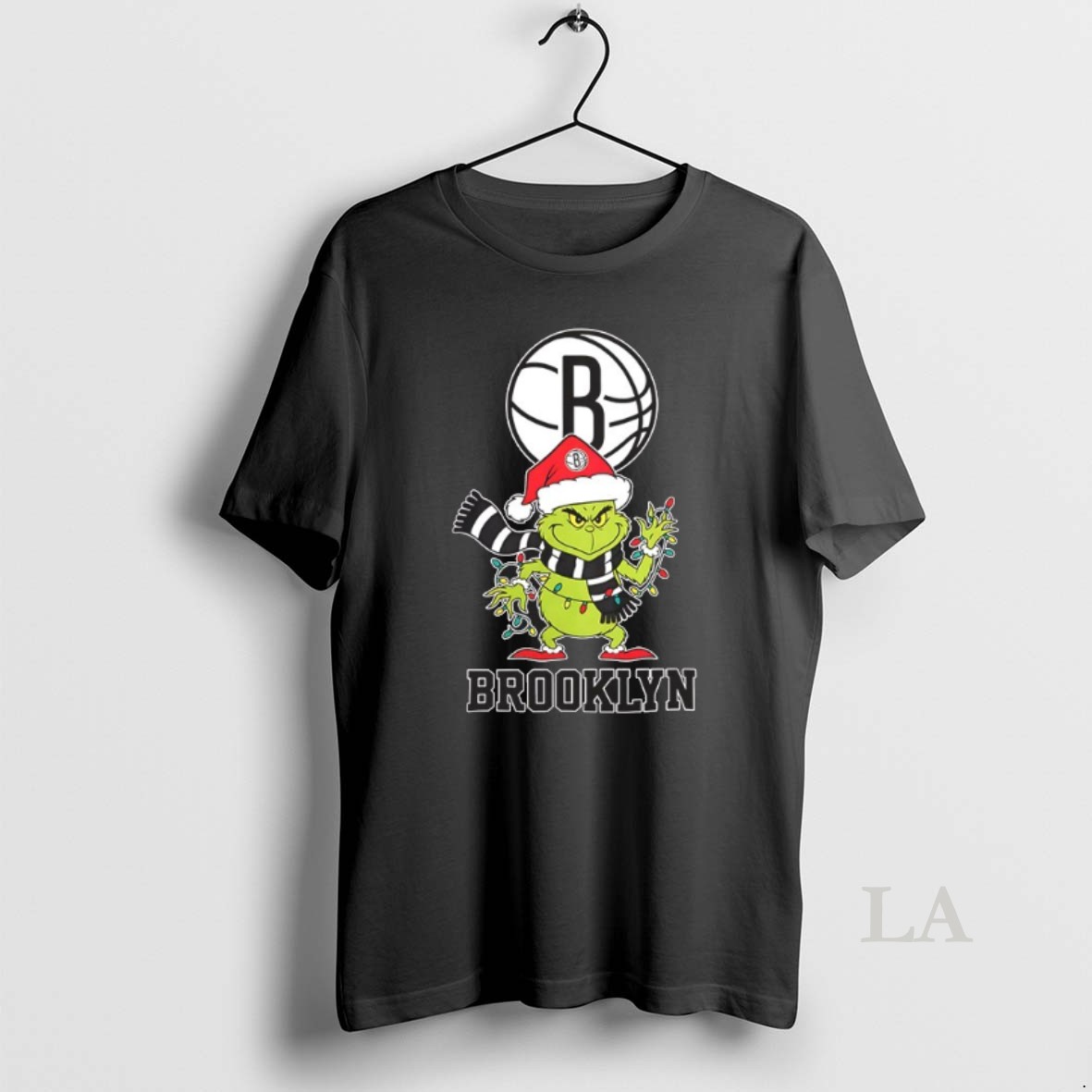 Original Santa Grinch Lights Brooklyn Nets Nba Christmas 2025 Shirt