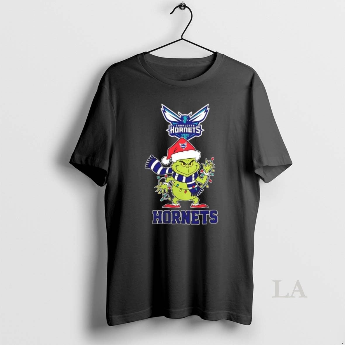 Original Santa Grinch Lights Charlotte Hornets Nba Christmas 2025 Shirt
