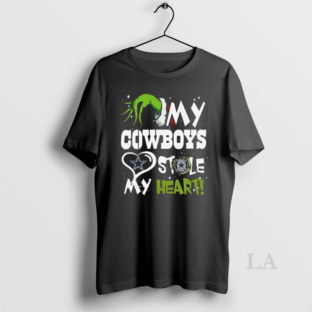 Original Santa Grinch X My Cowboys Football Stole My Heart Christmas Shirt
