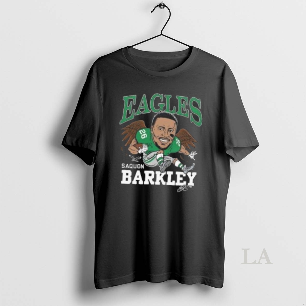Original Saquon Barkley Philadelphia Eagles Caricature Player Graphic Tri Blend Shirt