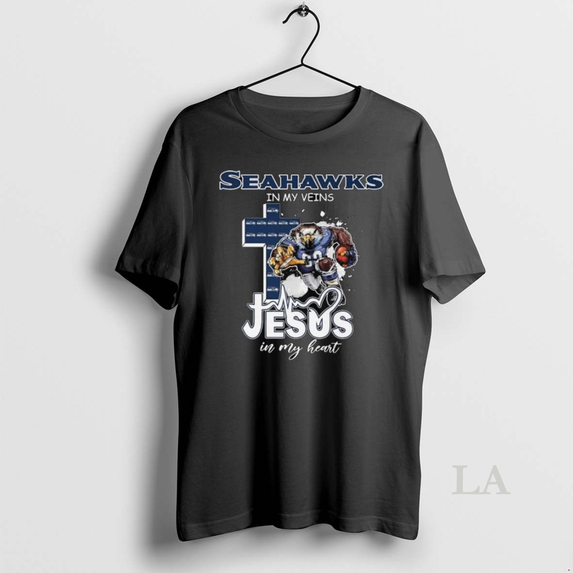 Original Seattle Seahawks In My Veins Jesus In My Heart Keep The Faith 2025 Long Sleve Shirt