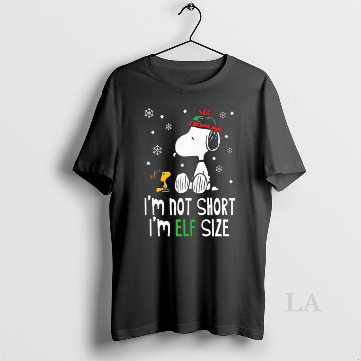 Original Snoopy And Woodstock Im Not Short Im Elf Size Merry Christmas 2025 Shirt