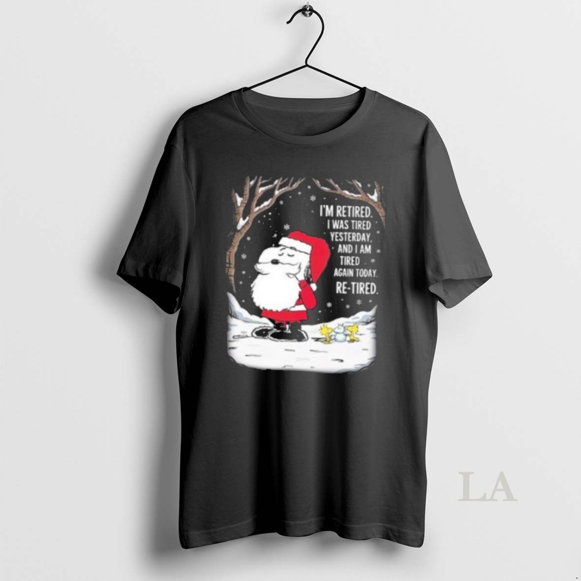 Original Snoopy And Woodstock Im Retired I Was Tired Yesterday And I Am Tired Again Today Retired Christmas 2025 Shirt