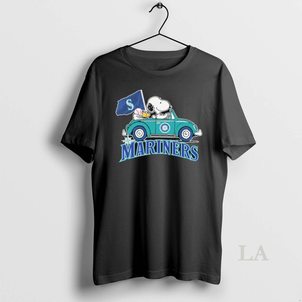 Original Snoopy And Woodstock The Peanuts Seattle Mariners Mlb Driving Car Shirt