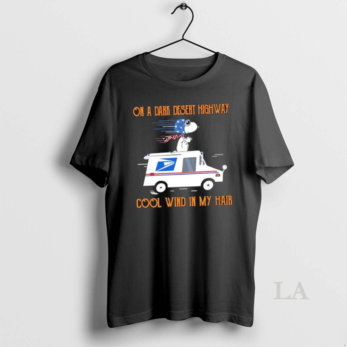 Original Snoopy Driving Usps On A Dark Desert Highway Cool Wind In My Hair Shirt