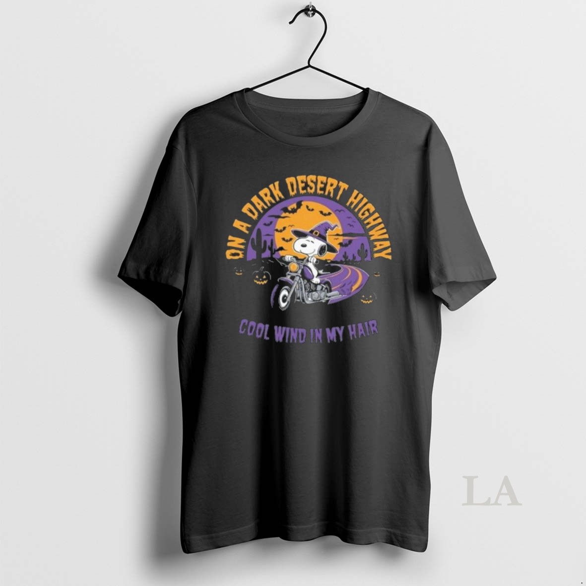 Original Snoopy On The Dark Desert Highway Cool Wind In My Hair Halloween 2025 Shirt