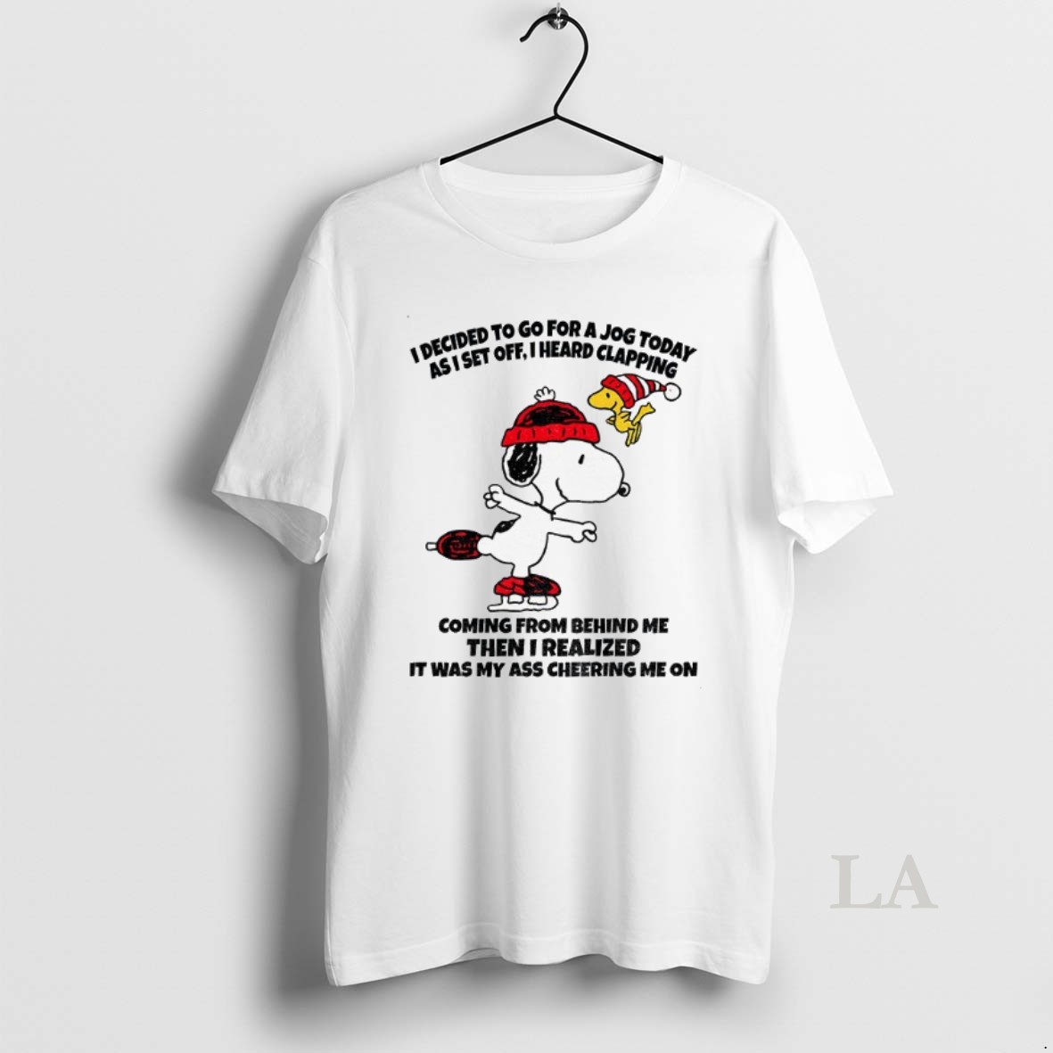 Original Snoopy And Woodstock I Decided To Go For A Jog Today As I Set Off I Heard Clapping Christmas Shirt