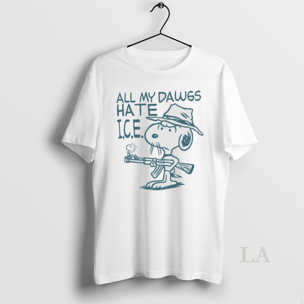 Original Snoopy And Woodstock All My Dawgs Hate Ice Shirt