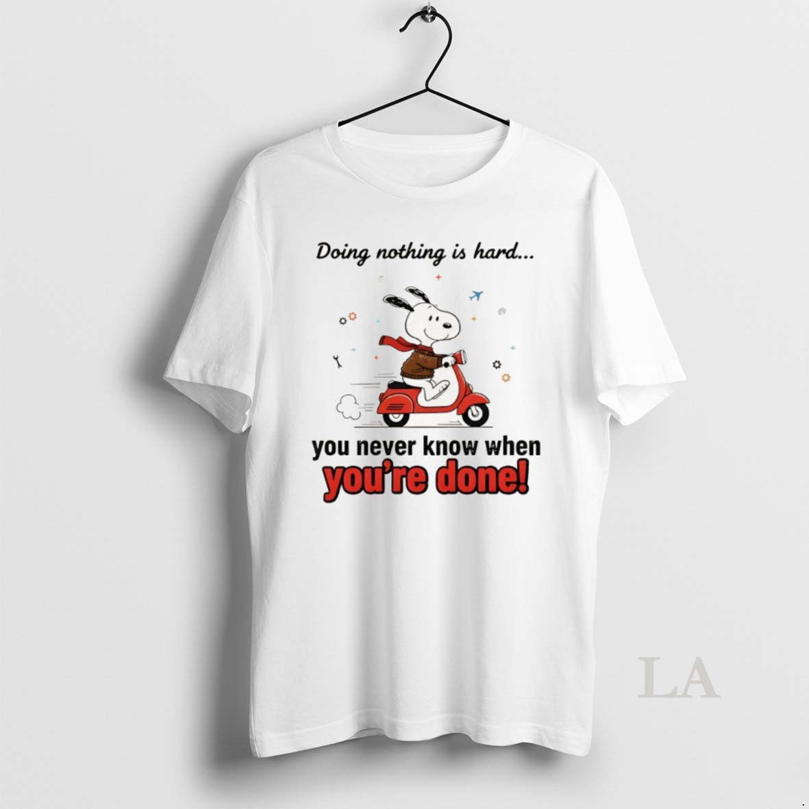 Original Snoopy Doing Nothing Is Hard You Never Know When Youre Done Shirt