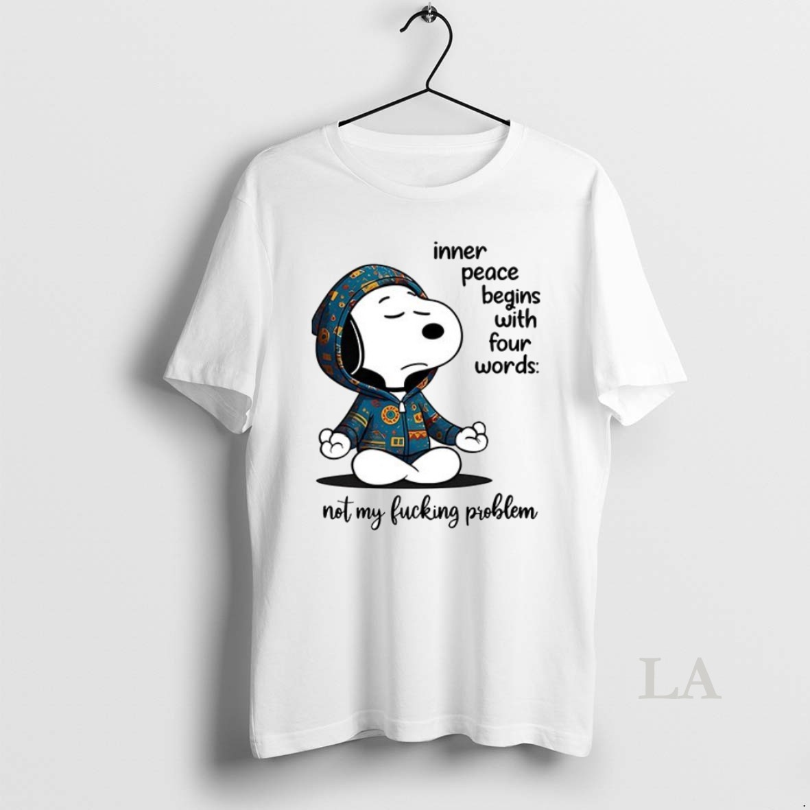Original Snoopy Inner Peace Begins With Four Words Not My Fucking Problem Ceramic Ceramic And Classic Dad Cap Shirt