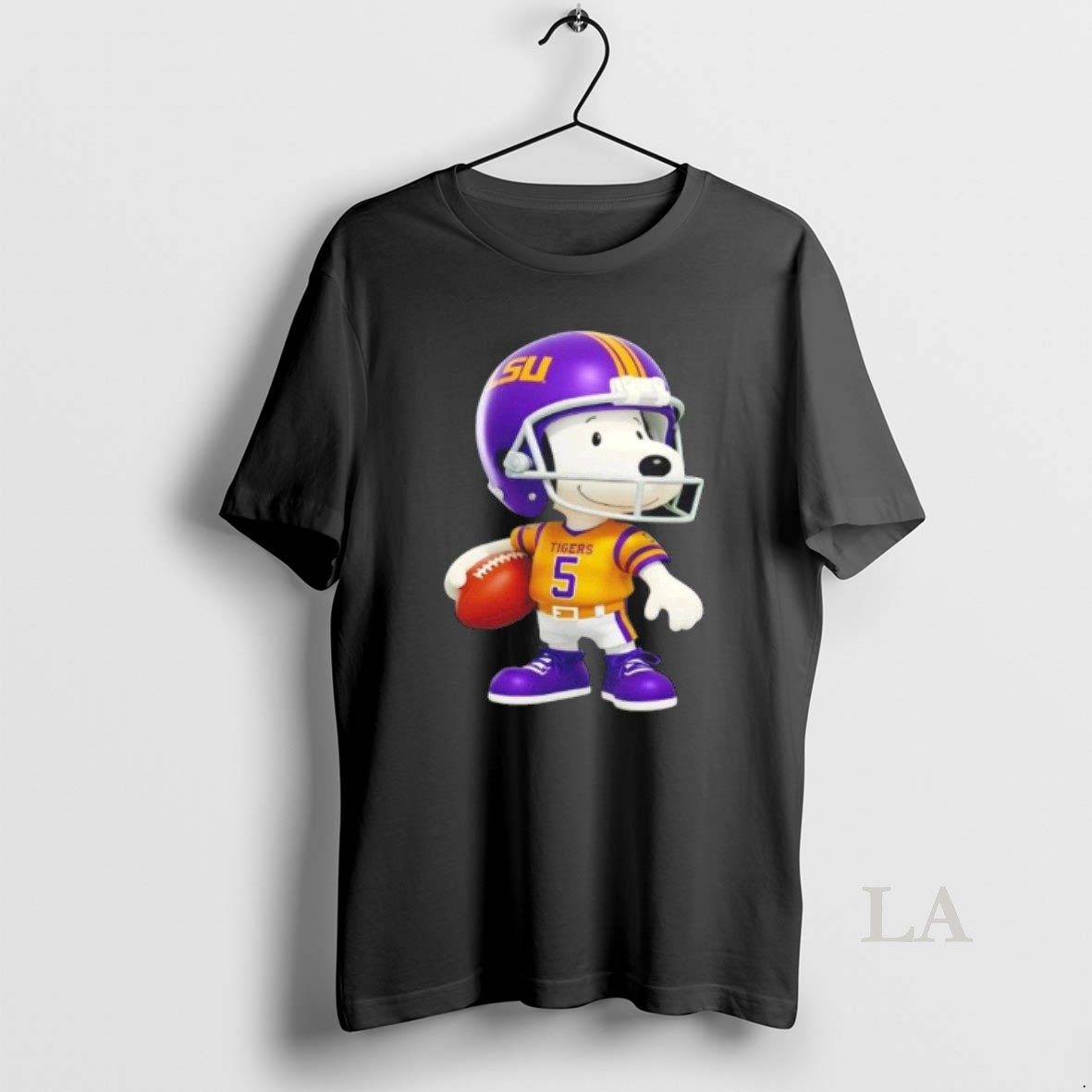 Original Snoopy Is Holding A Ball And Smiling At Lsu Tigers Fans Shirt