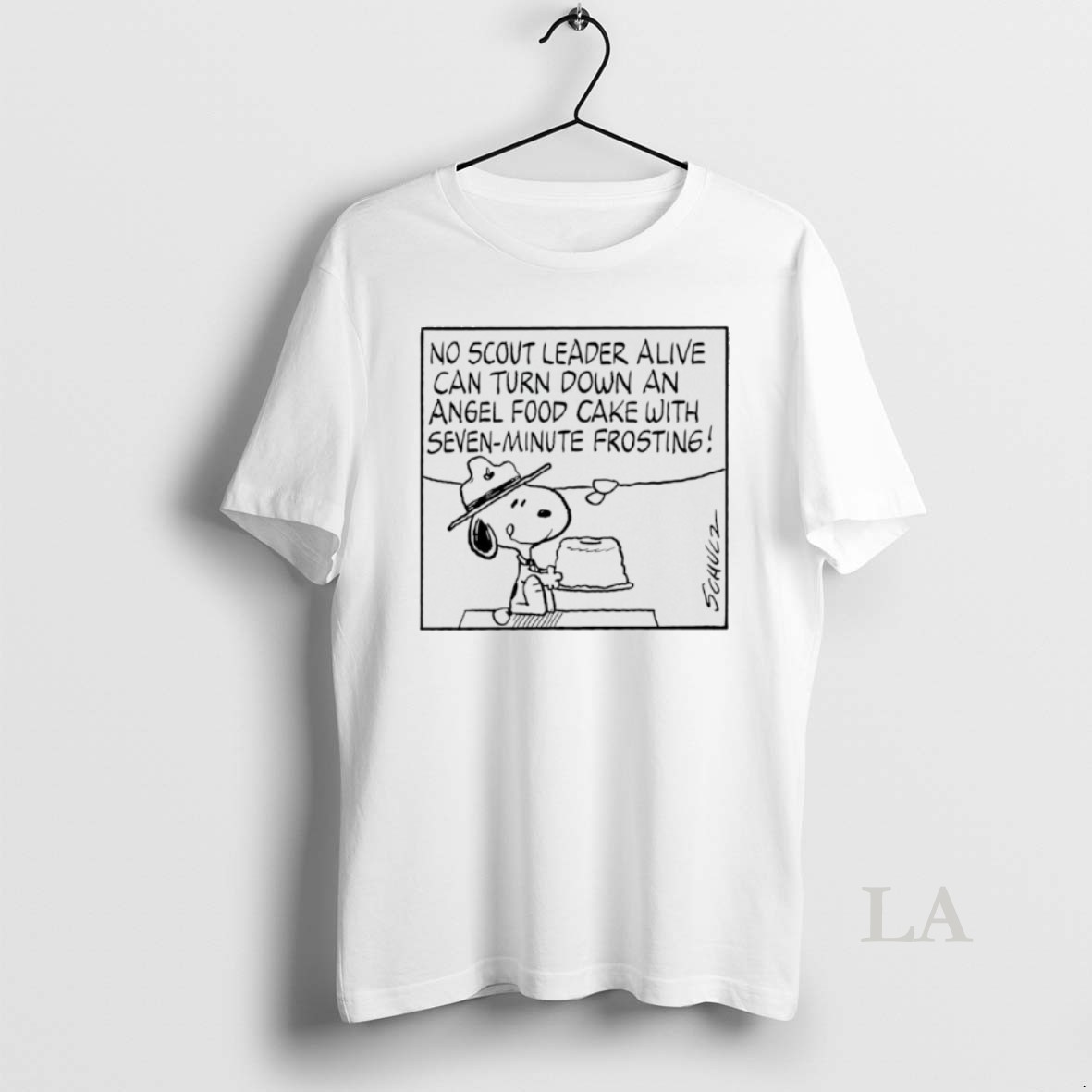 Original Snoopy No Scout Leader Alive Can Turn Down An Angel Food Cake With Seven Minute Frosting Shirt