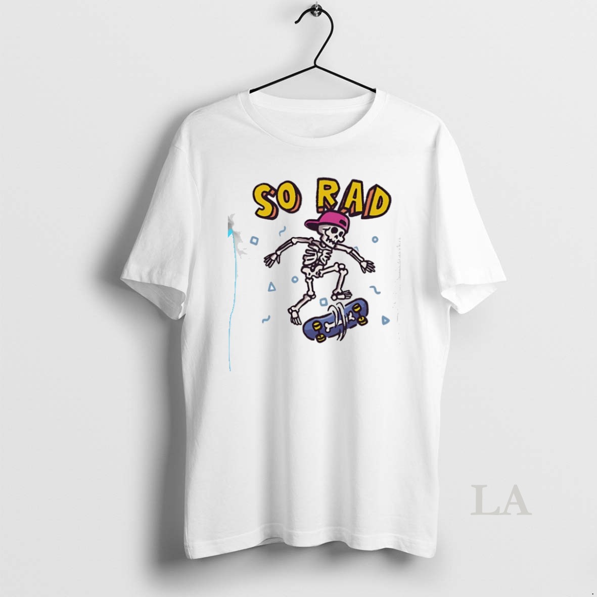Original So Rad A Rad Skateboarding Skeleton Shirt
