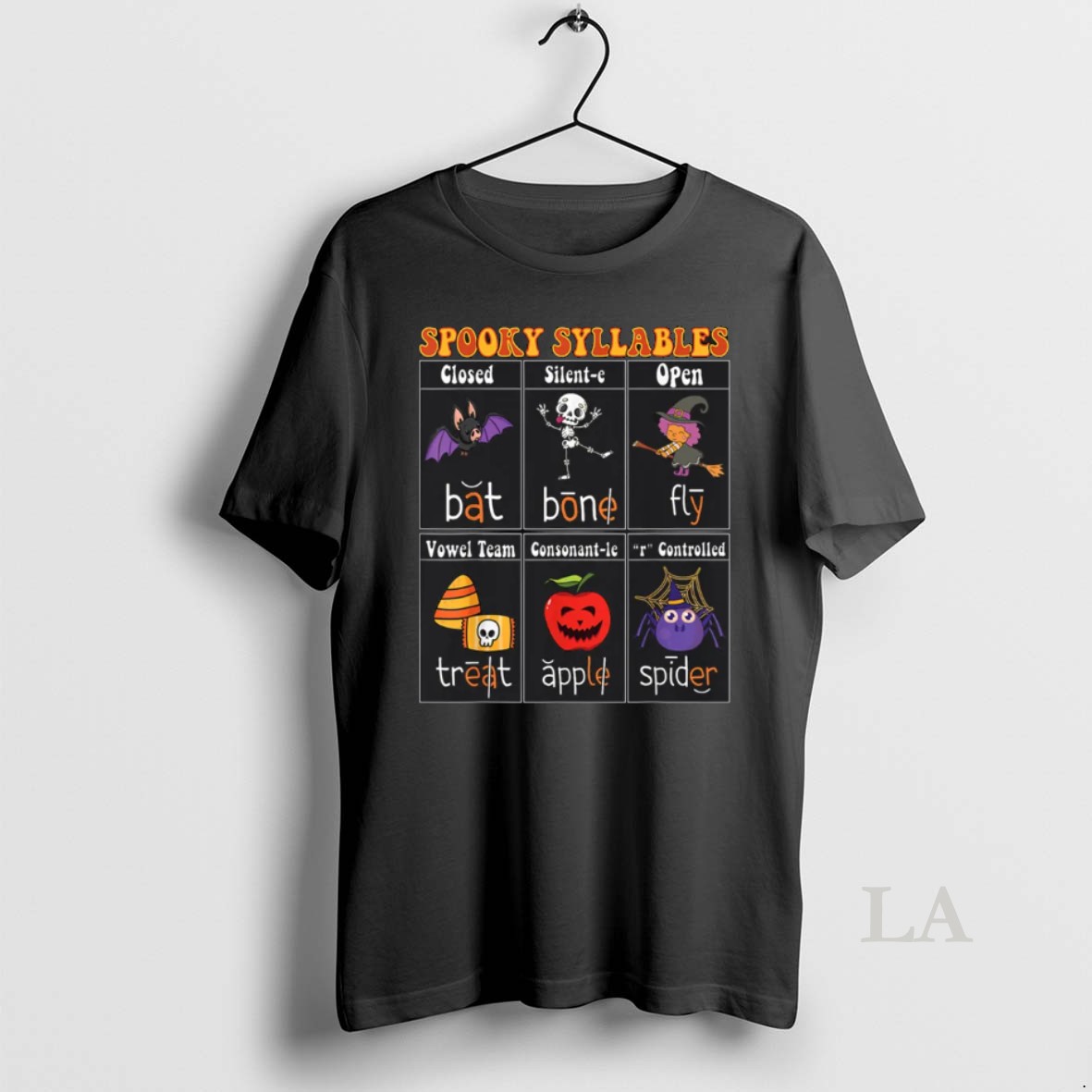 Original Spooky Syllables Teacher Halloween Educational Kids Shirt