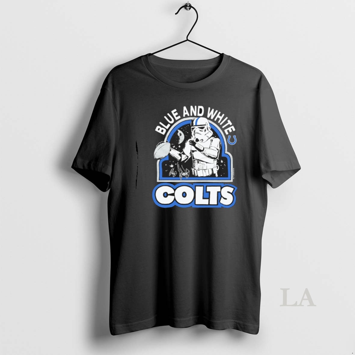 Original Star Wars Dark Side X Indianapolis Colts Blue And White Shirt
