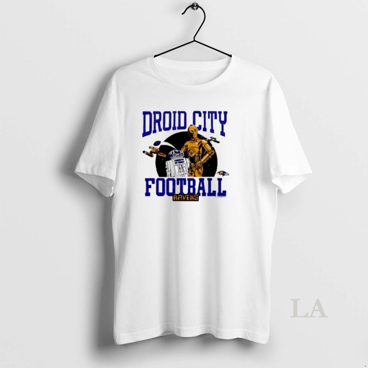 Original Star Wars X Baltimore Ravens Droid City Light Side Shirt
