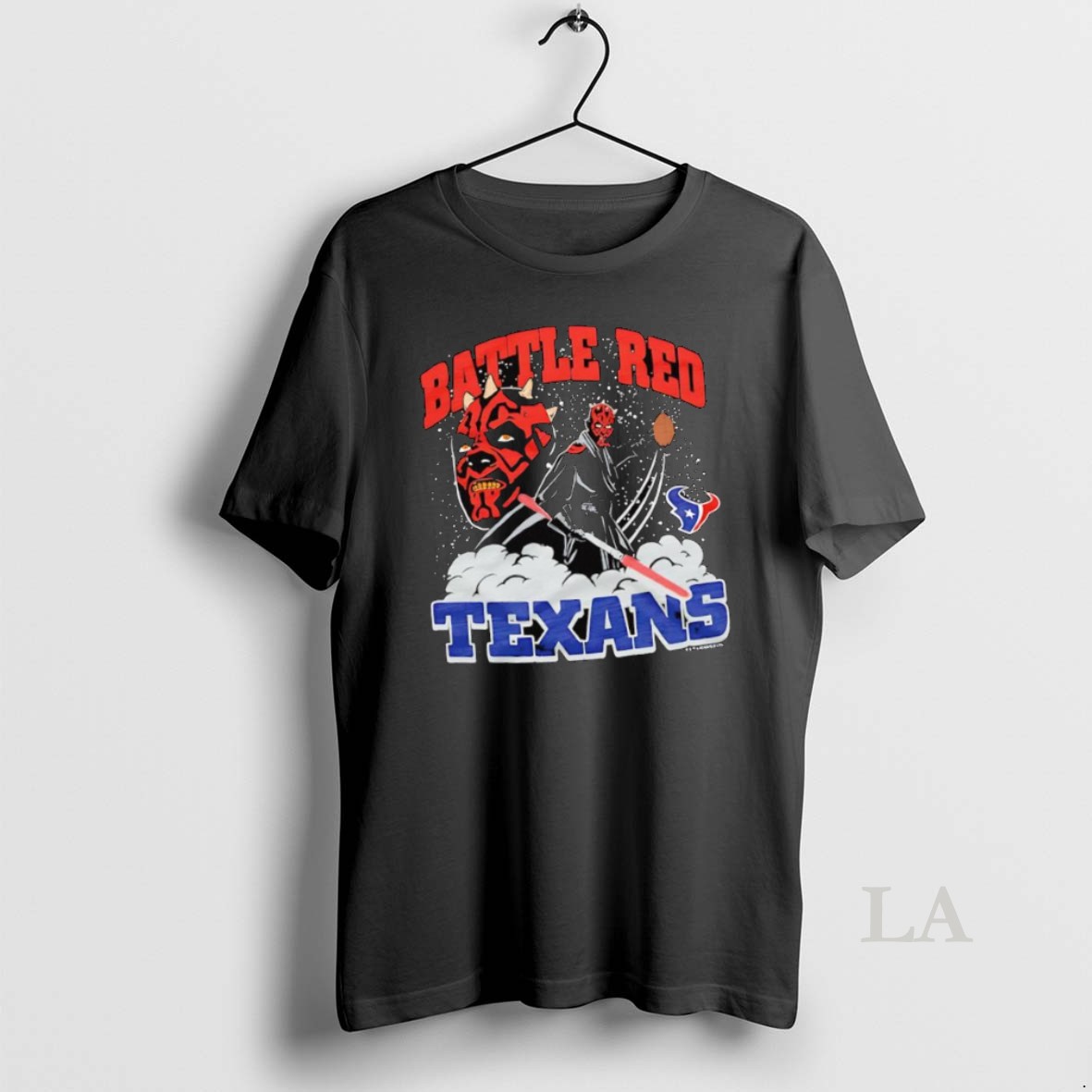 Original Star Wars X Houston Texans Darth Maul Battle Red Shirt