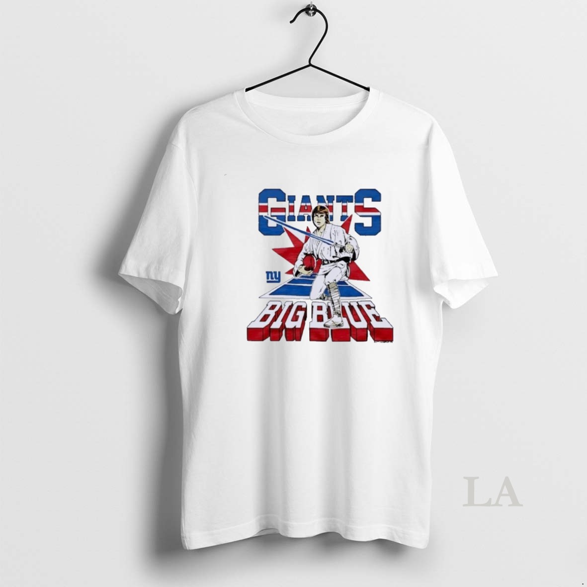 Original Star Wars X New York Giants Light Side Big Blue Shirt