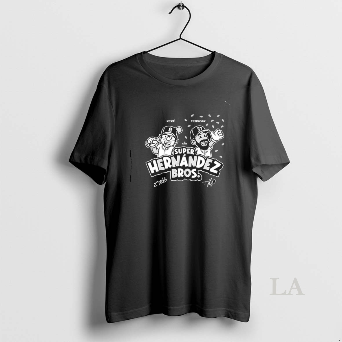 Original Super Hernandez Bros Kike And Teoscar Dodgers Signatures Shirt