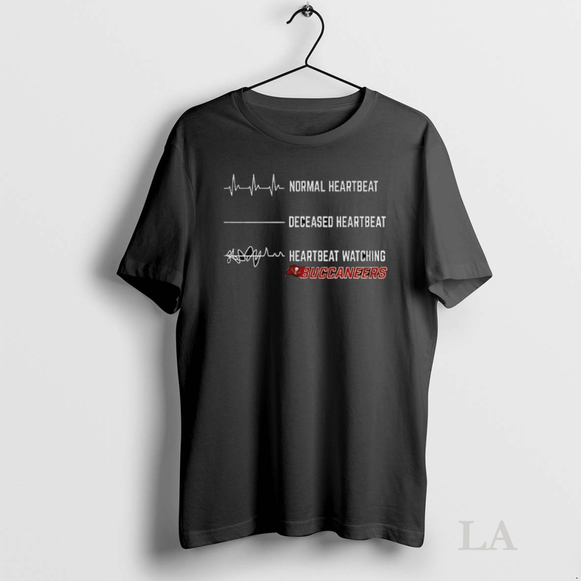 Original Tampa Bay Buccaneers Football Normal Heartbeat Deceased Heartbeat Heartbeat Watching Shirt