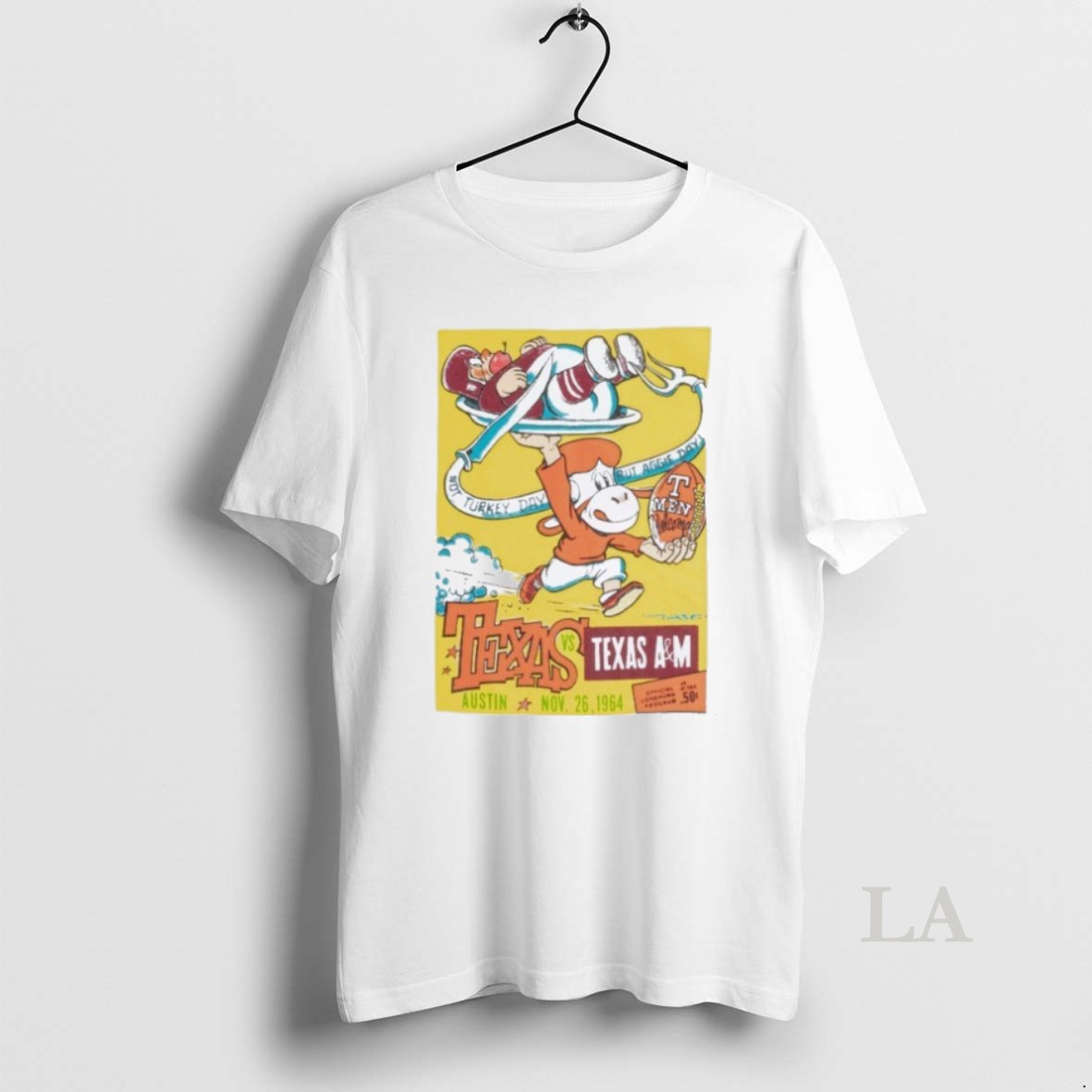Original Texas Longhorns Not Turkey Day But Aggie Day On A Plate Shirt