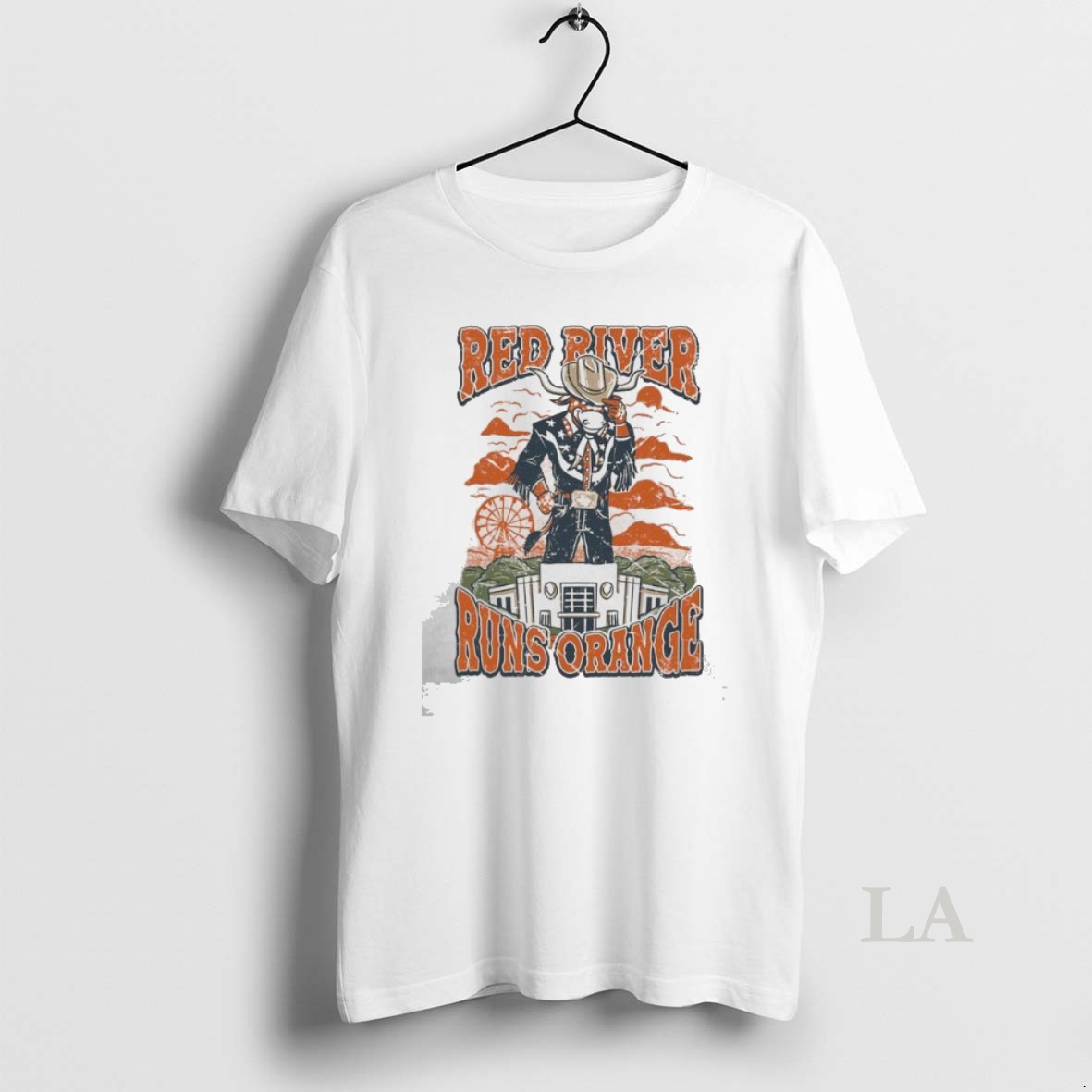 Original Texas Longhorns River Runs Orange Mascot Shirt